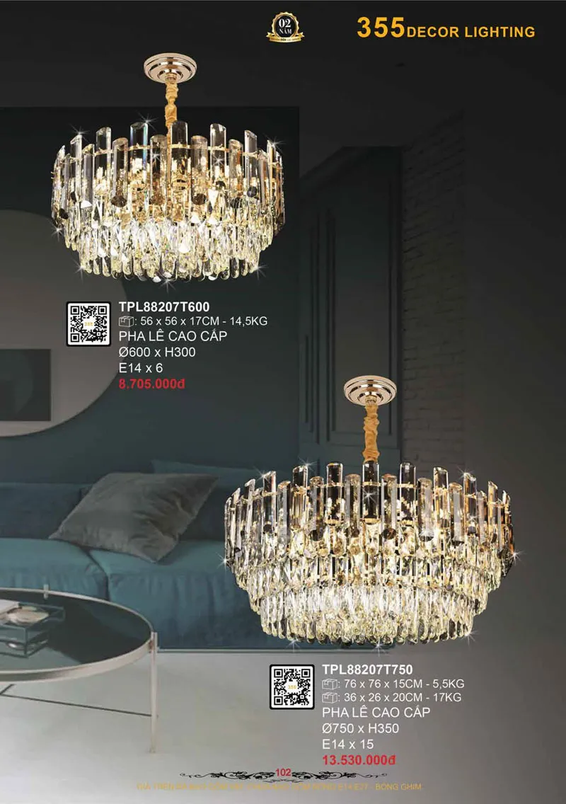 Catalogue Đèn Trang Trí 355 Decor 2026 - Trang 103)