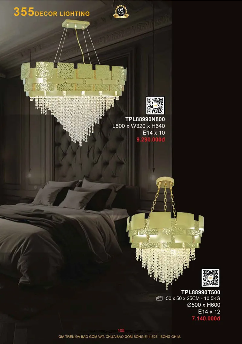 Catalogue Đèn Trang Trí 355 Decor 2026 - Trang 106)