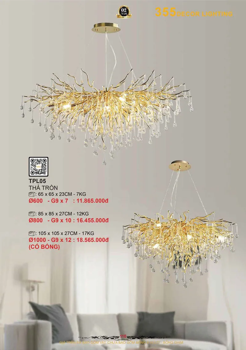 Catalogue Đèn Trang Trí 355 Decor 2026 - Trang 117)