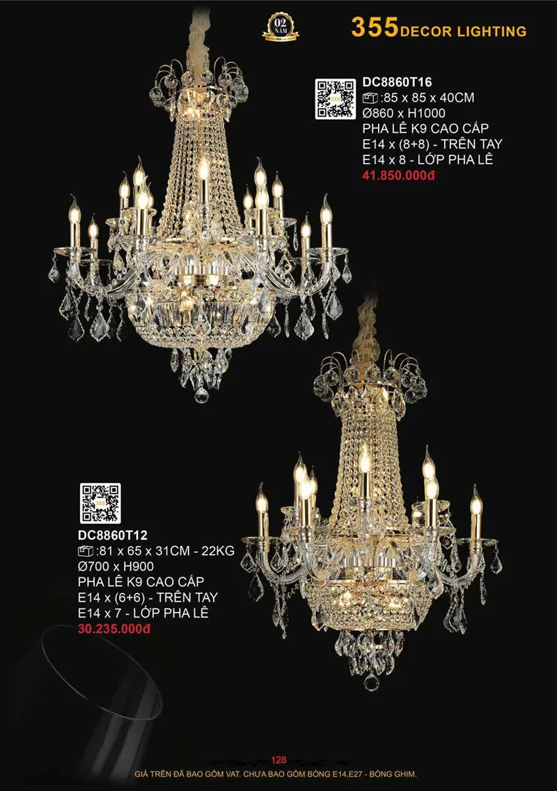 Catalogue Đèn Trang Trí 355 Decor 2026 - Trang 129)