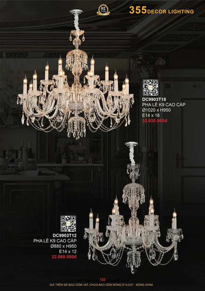 Catalogue Đèn Trang Trí 355 Decor 2026 - Trang 133)