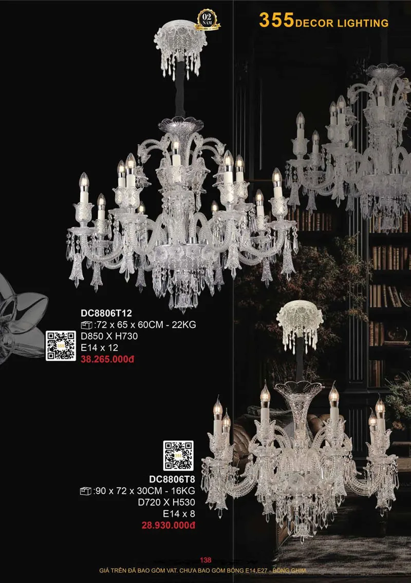 Catalogue Đèn Trang Trí 355 Decor 2026 - Trang 139)