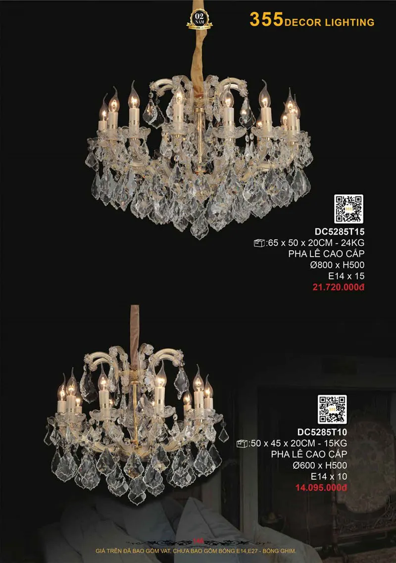 Catalogue Đèn Trang Trí 355 Decor 2026 - Trang 147)