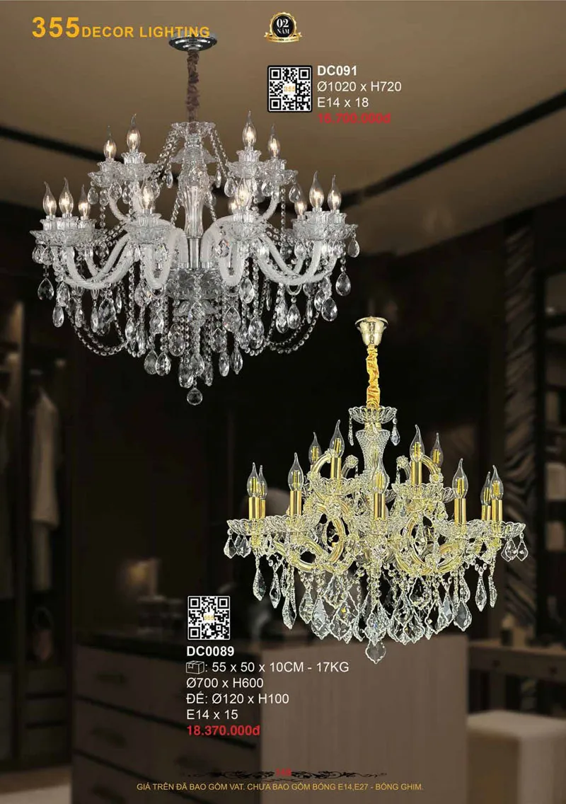 Catalogue Đèn Trang Trí 355 Decor 2026 - Trang 150)