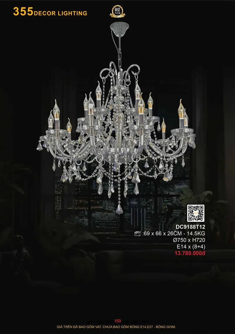 Catalogue Đèn Trang Trí 355 Decor 2026 - Trang 154)