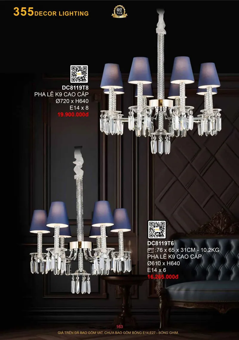Catalogue Đèn Trang Trí 355 Decor 2026 - Trang 164)