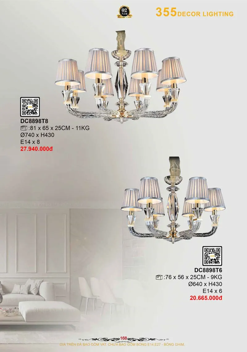 Catalogue Đèn Trang Trí 355 Decor 2026 - Trang 169)