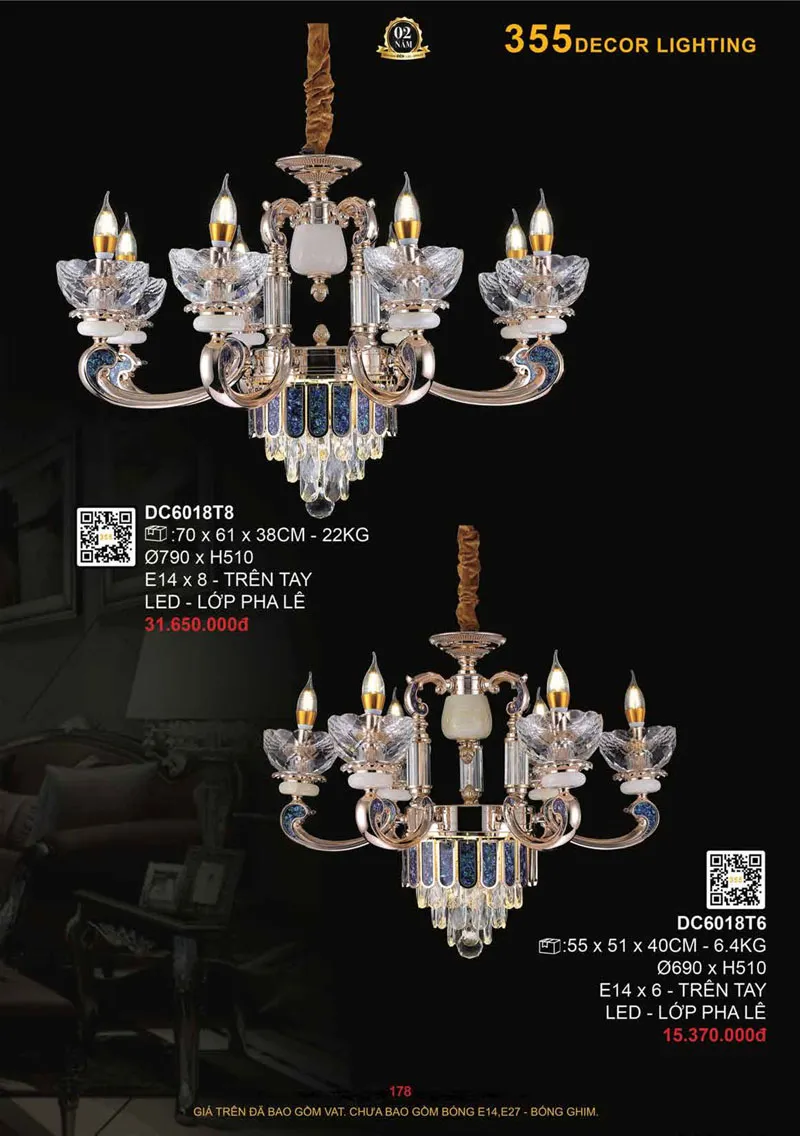 Catalogue Đèn Trang Trí 355 Decor 2026 - Trang 179)
