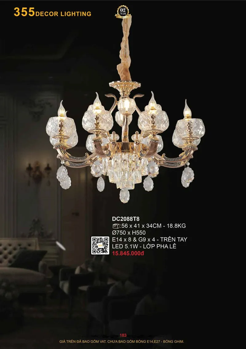 Catalogue Đèn Trang Trí 355 Decor 2026 - Trang 184)