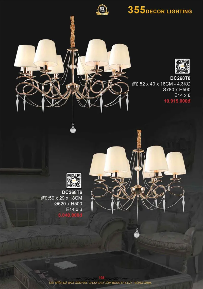 Catalogue Đèn Trang Trí 355 Decor 2026 - Trang 199)