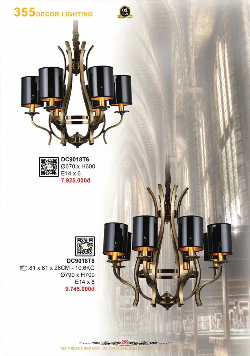 Catalogue Đèn Trang Trí 355 Decor 2026 - Trang 210)