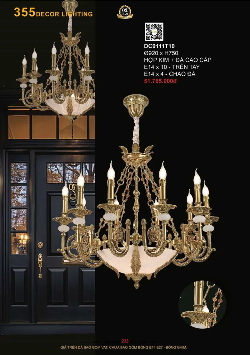 Catalogue Đèn Trang Trí 355 Decor 2026 - Trang 234)