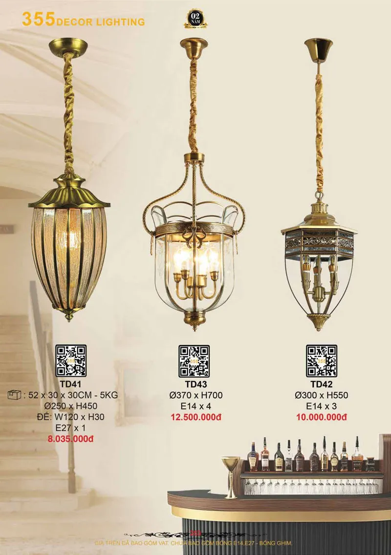 Catalogue Đèn Trang Trí 355 Decor 2026 - Trang 254)