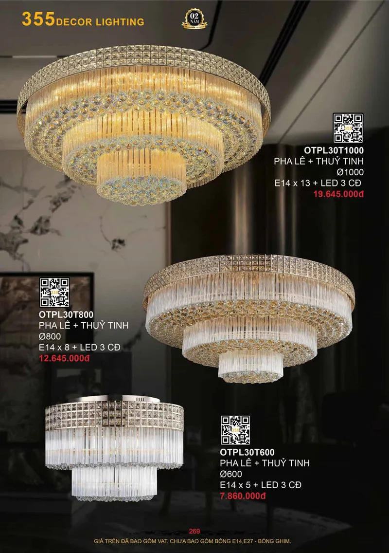 Catalogue Đèn Trang Trí 355 Decor 2026 - Trang 270)