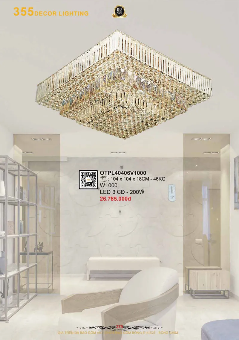 Catalogue Đèn Trang Trí 355 Decor 2026 - Trang 280)