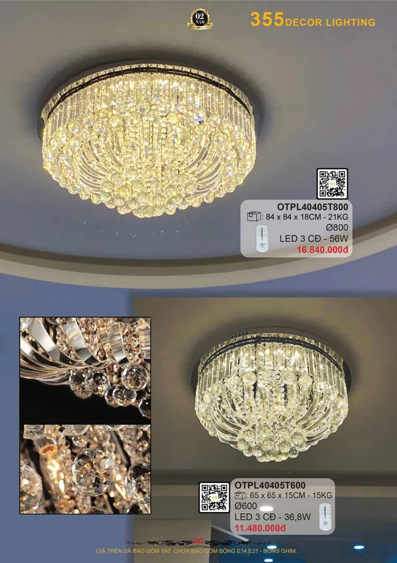 Catalogue Đèn Trang Trí 355 Decor 2026 - Trang 283)
