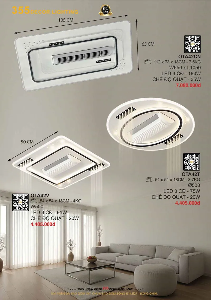 Catalogue Đèn Trang Trí 355 Decor 2026 - Trang 296)