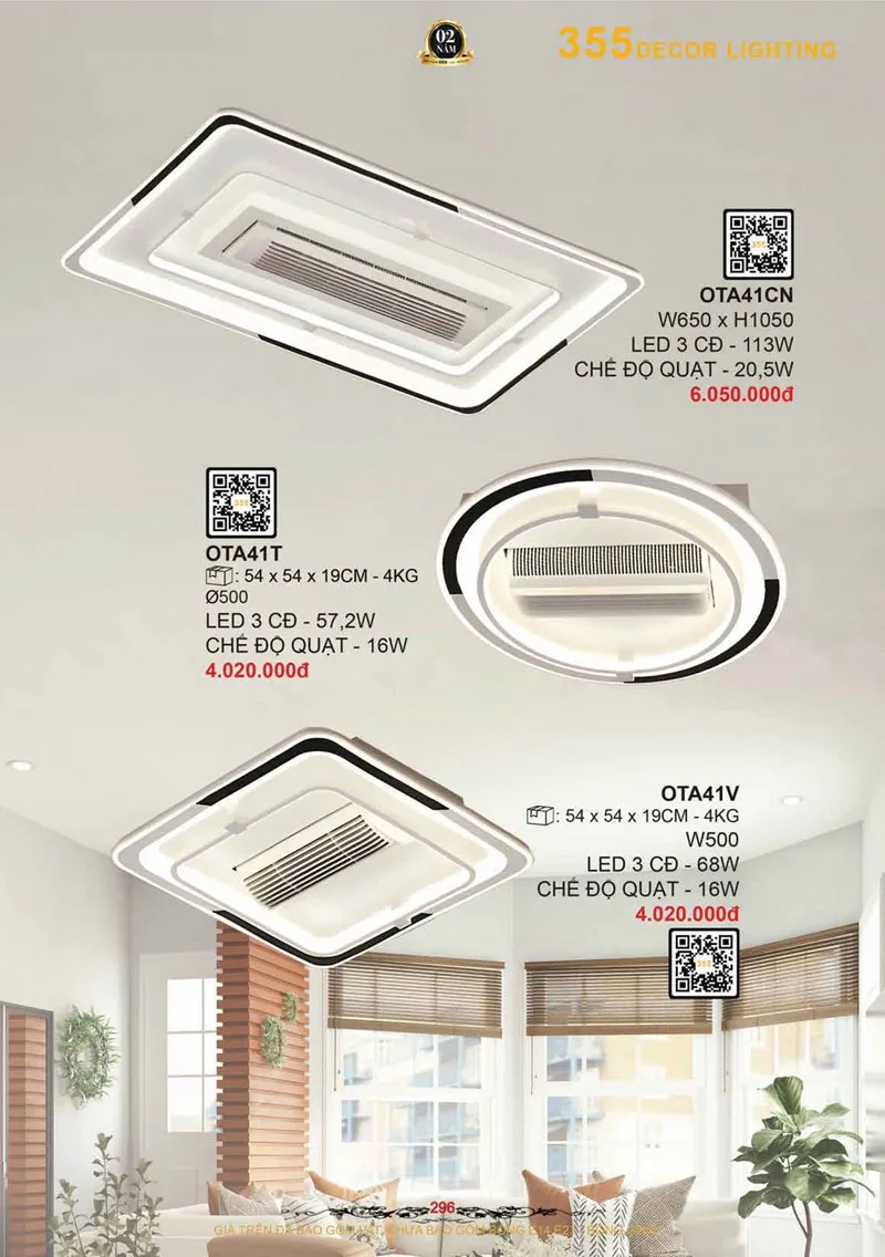 Catalogue Đèn Trang Trí 355 Decor 2026 - Trang 297)