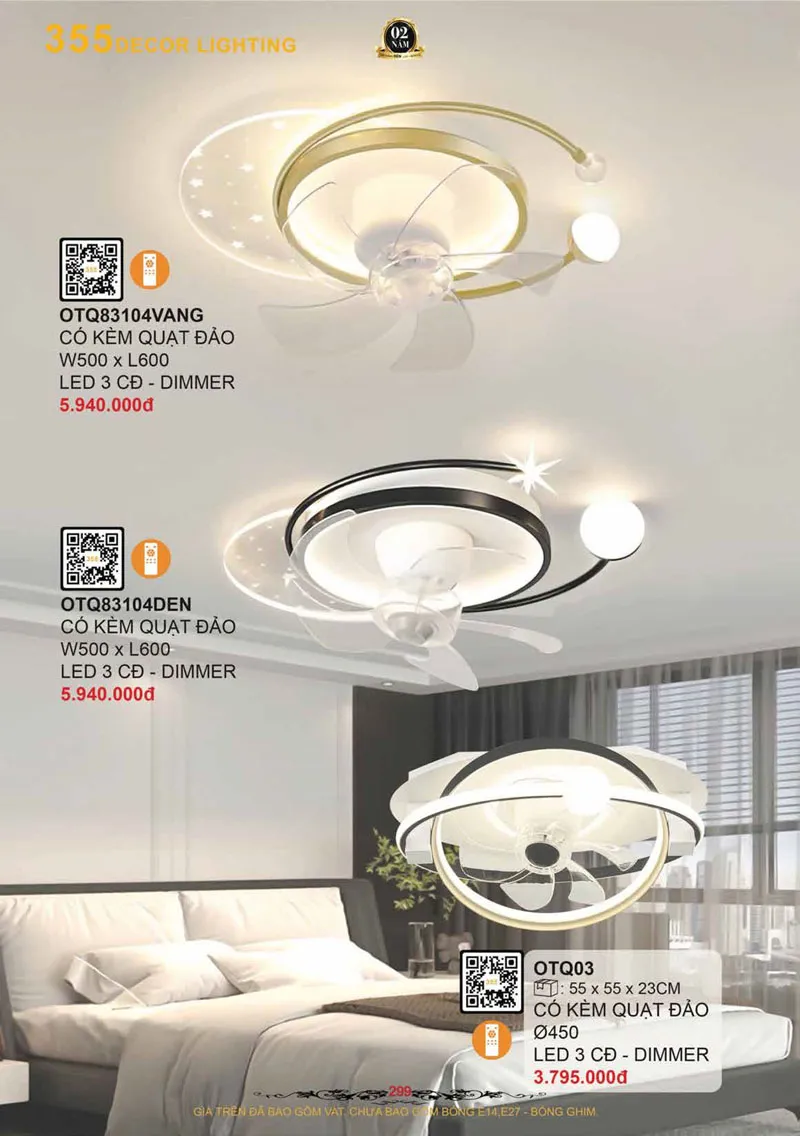 Catalogue Đèn Trang Trí 355 Decor 2026 - Trang 300)