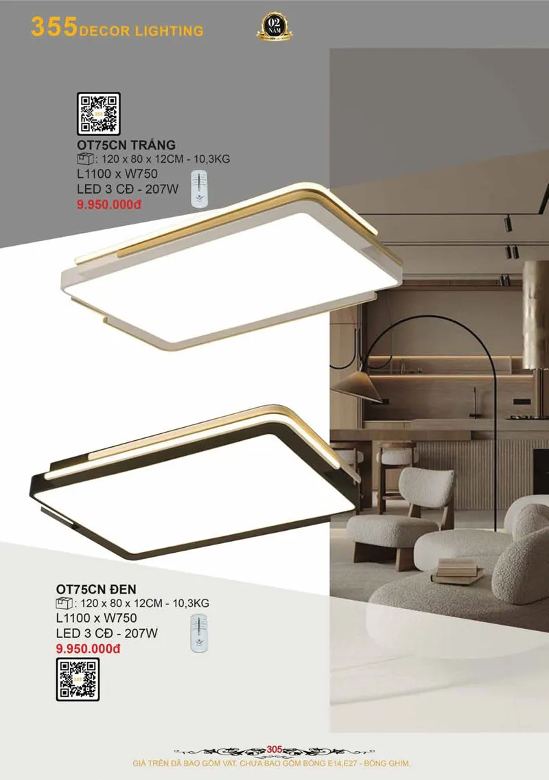 Catalogue Đèn Trang Trí 355 Decor 2026 - Trang 306)