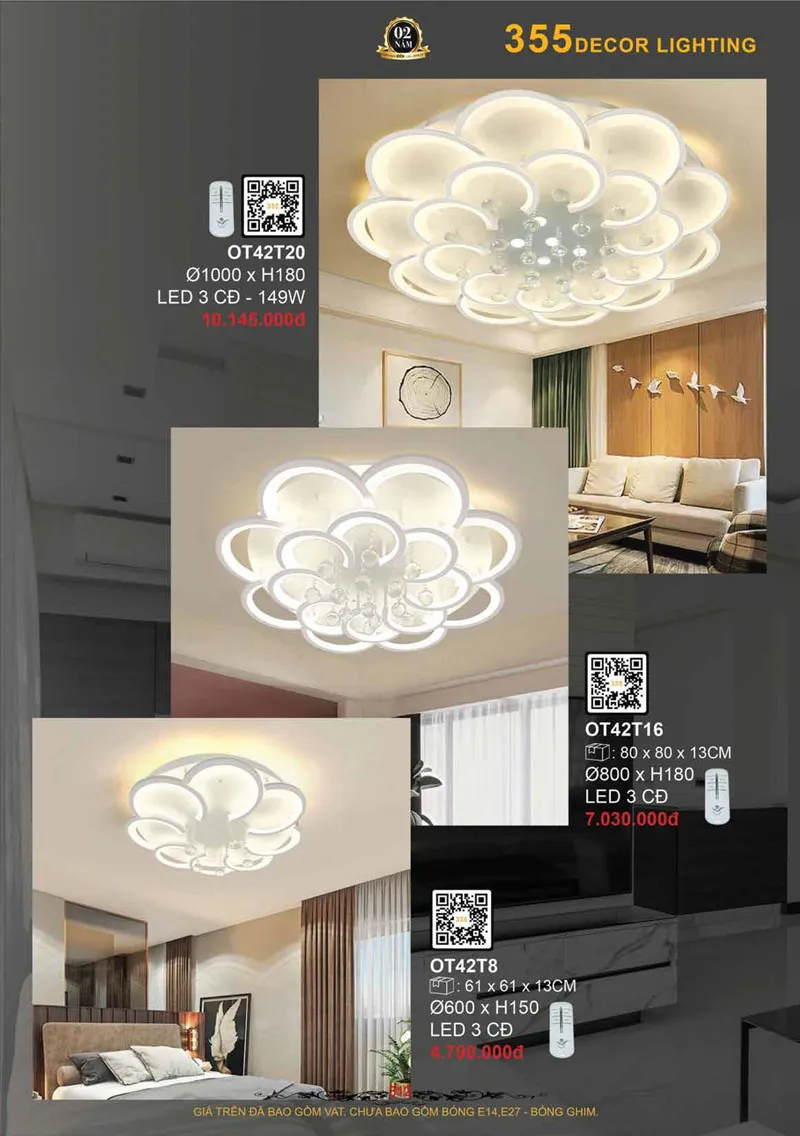 Catalogue Đèn Trang Trí 355 Decor 2026 - Trang 313)