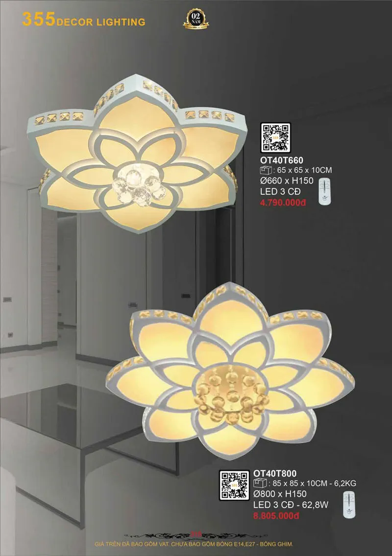 Catalogue Đèn Trang Trí 355 Decor 2026 - Trang 316)