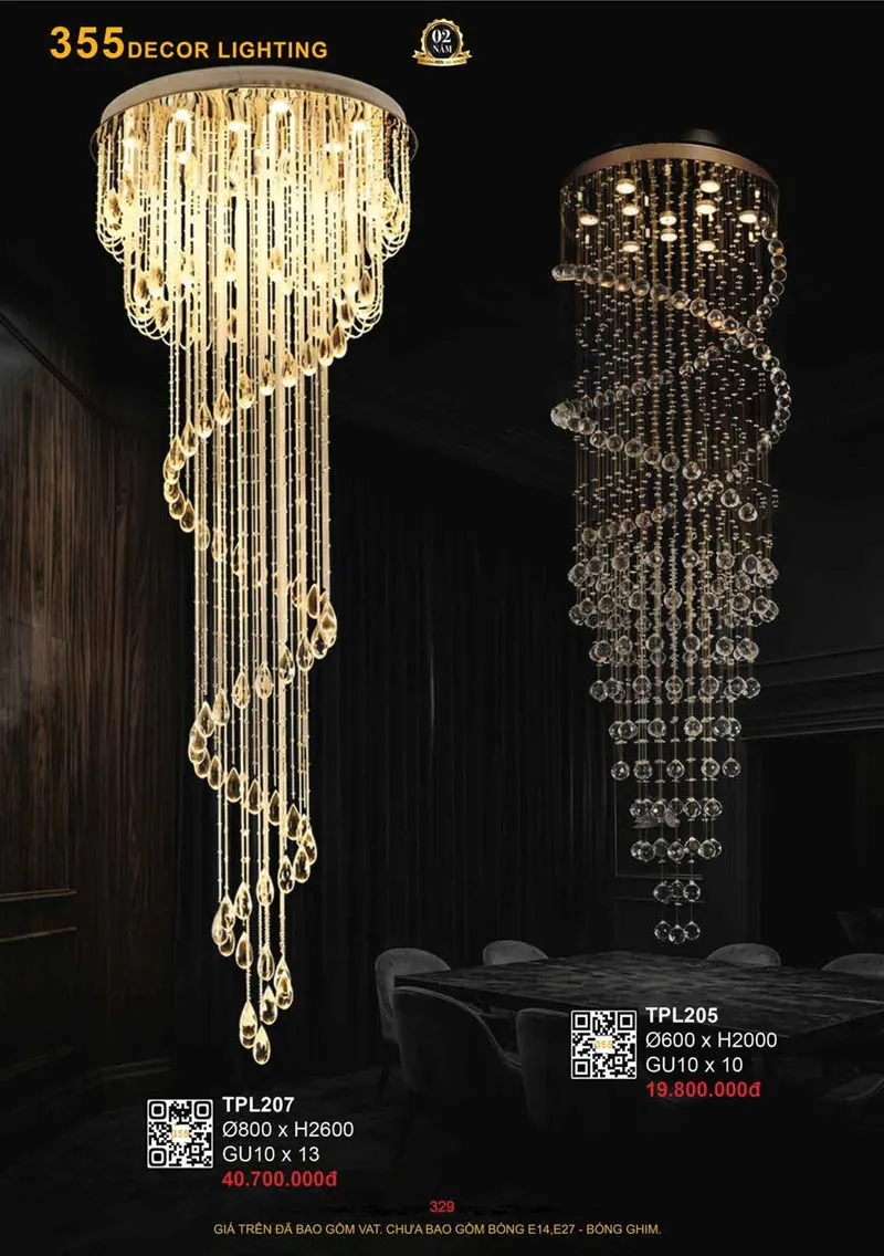 Catalogue Đèn Trang Trí 355 Decor 2026 - Trang 330)