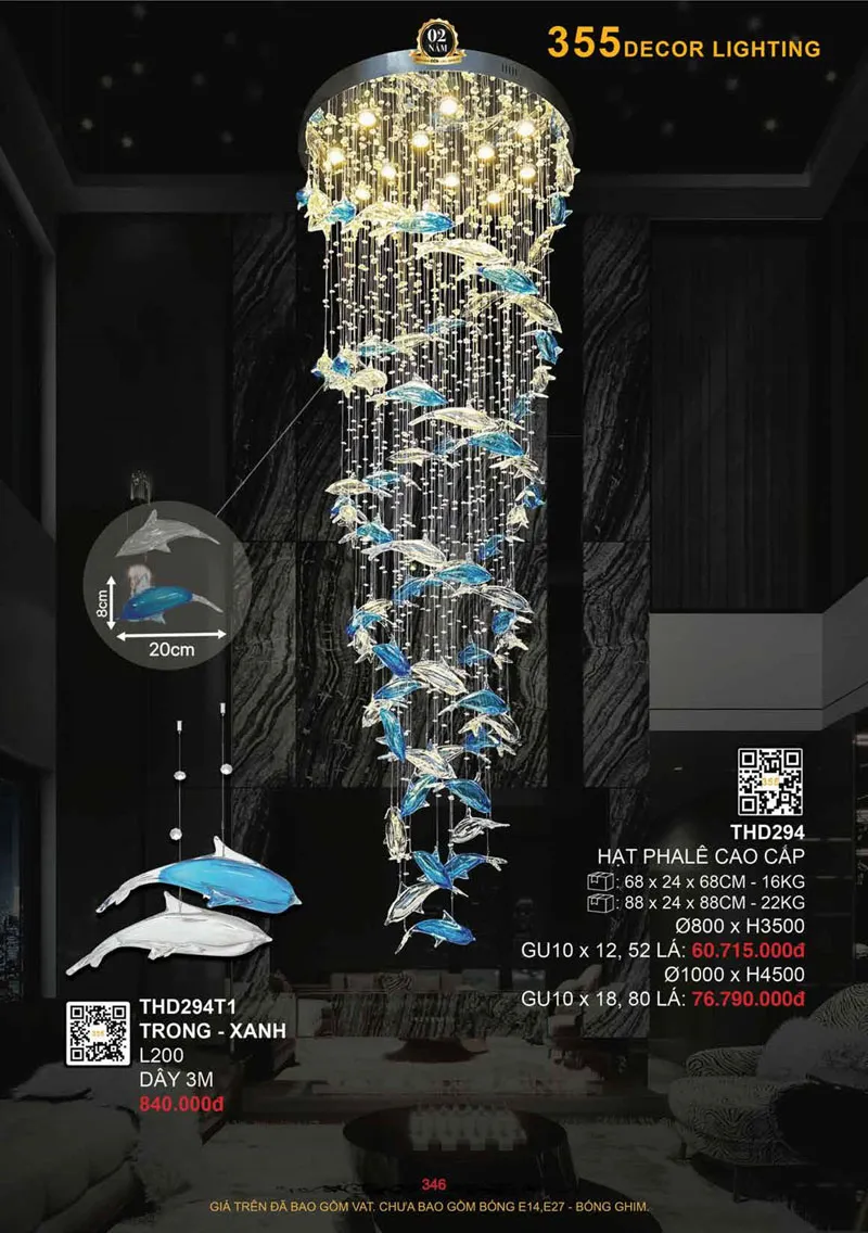 Catalogue Đèn Trang Trí 355 Decor 2026 - Trang 347)