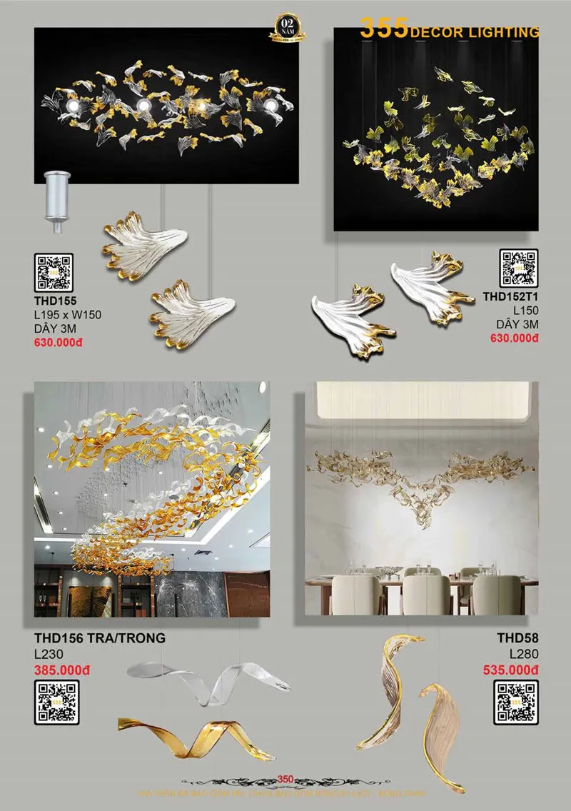 Catalogue Đèn Trang Trí 355 Decor 2026 - Trang 351)