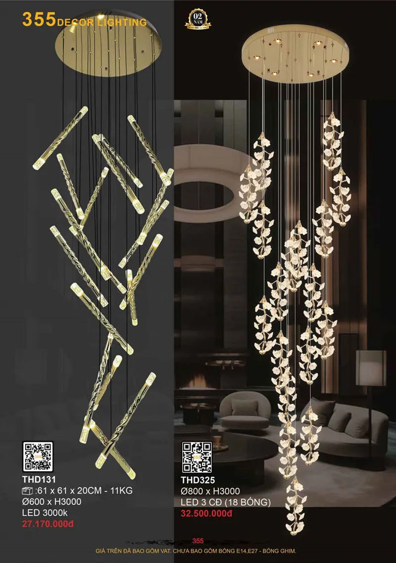 Catalogue Đèn Trang Trí 355 Decor 2026 - Trang 356)