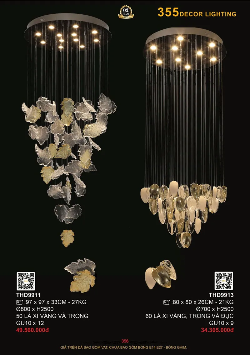 Catalogue Đèn Trang Trí 355 Decor 2026 - Trang 357)