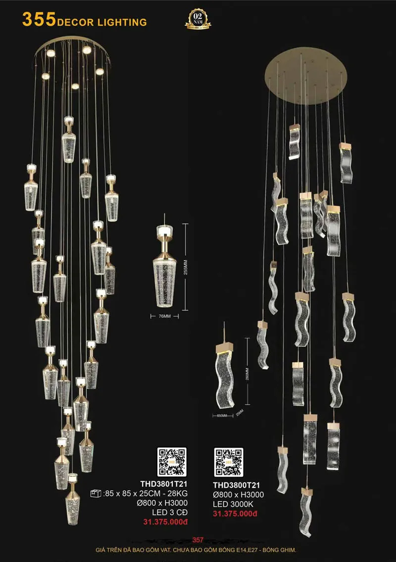 Catalogue Đèn Trang Trí 355 Decor 2026 - Trang 358)