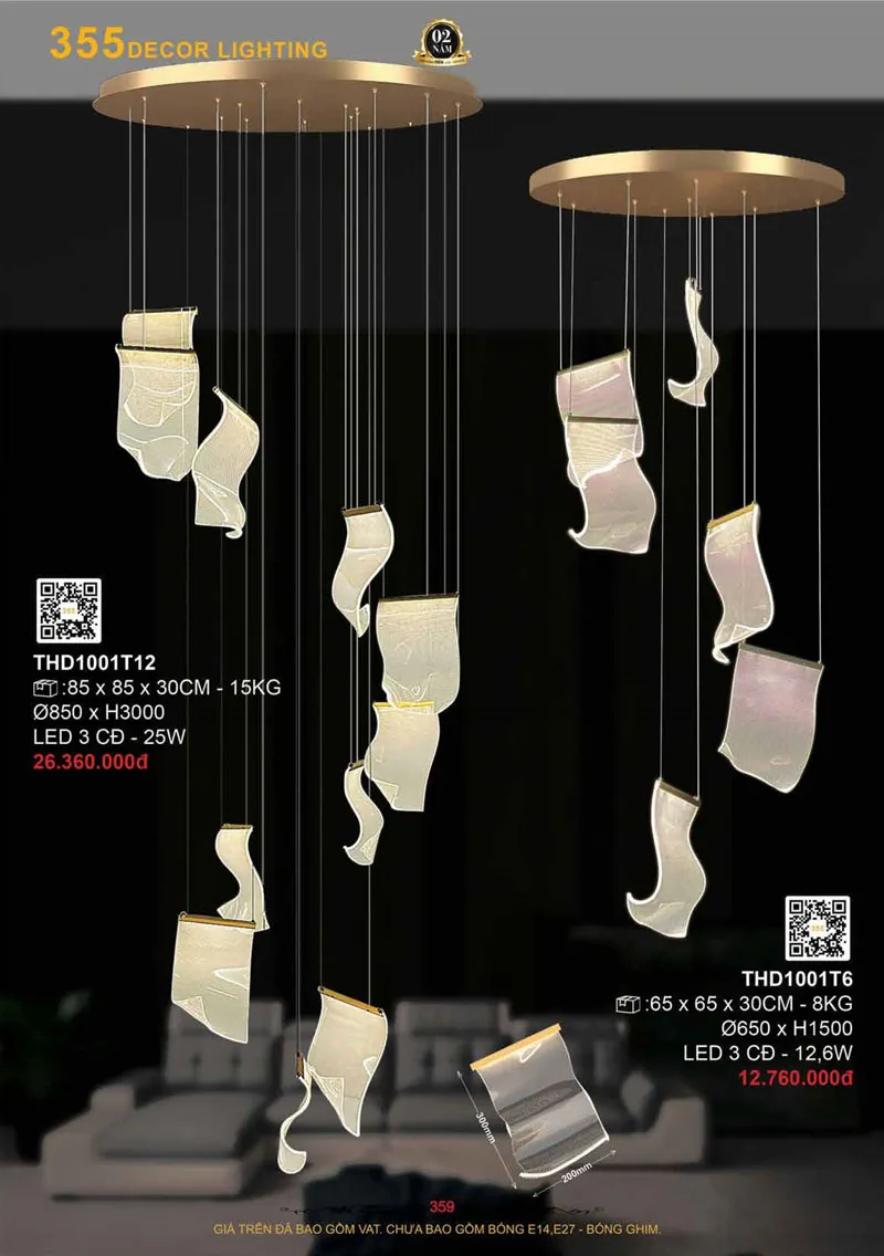 Catalogue Đèn Trang Trí 355 Decor 2026 - Trang 360)