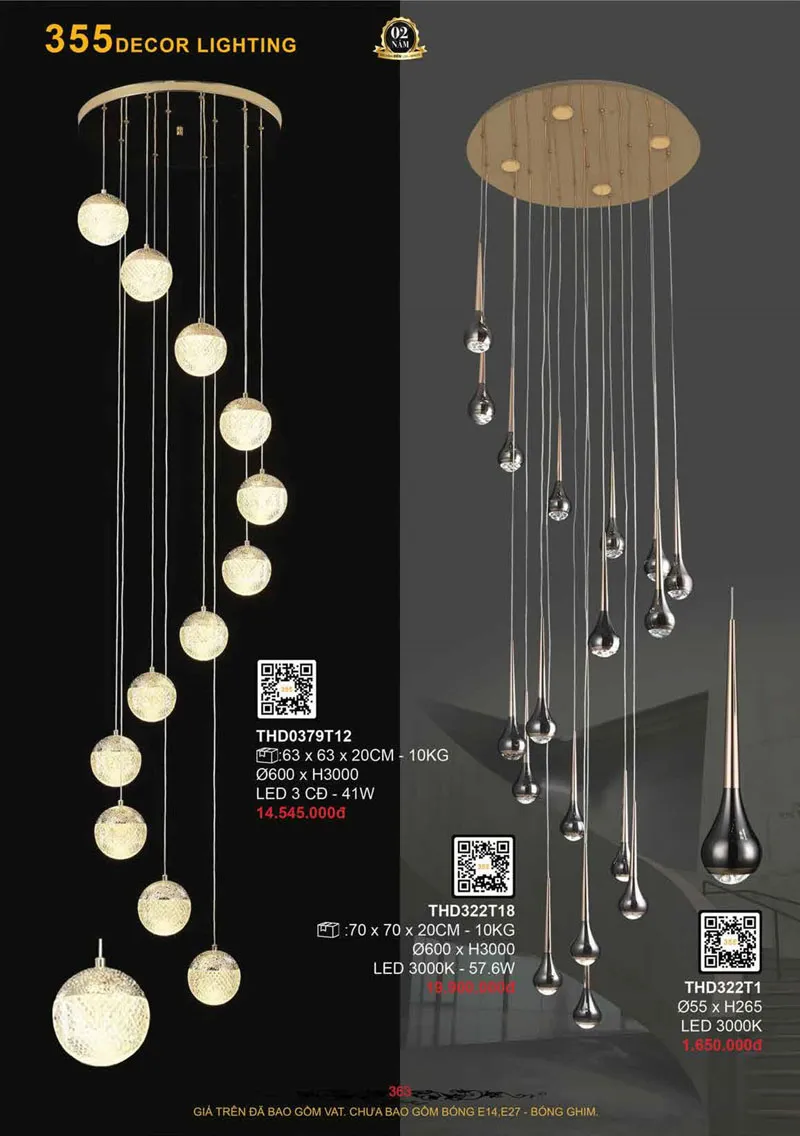 Catalogue Đèn Trang Trí 355 Decor 2026 - Trang 364)