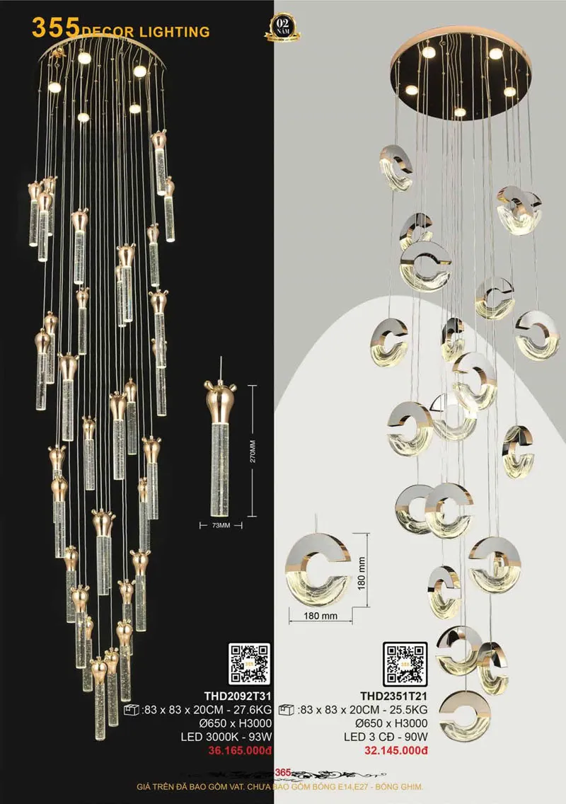 Catalogue Đèn Trang Trí 355 Decor 2026 - Trang 366)