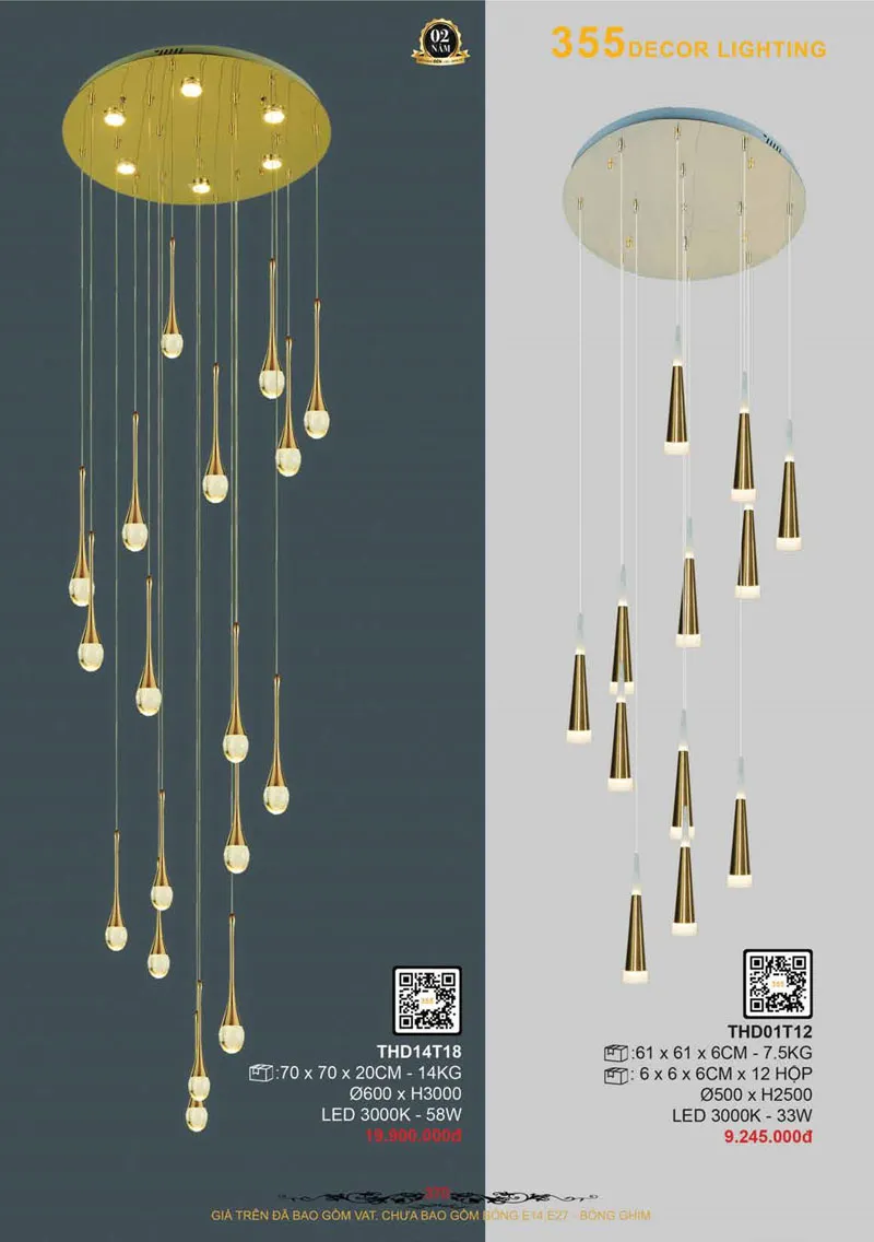 Catalogue Đèn Trang Trí 355 Decor 2026 - Trang 371)