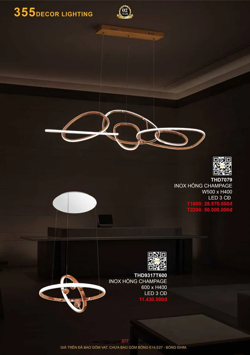 Catalogue Đèn Trang Trí 355 Decor 2026 - Trang 378)