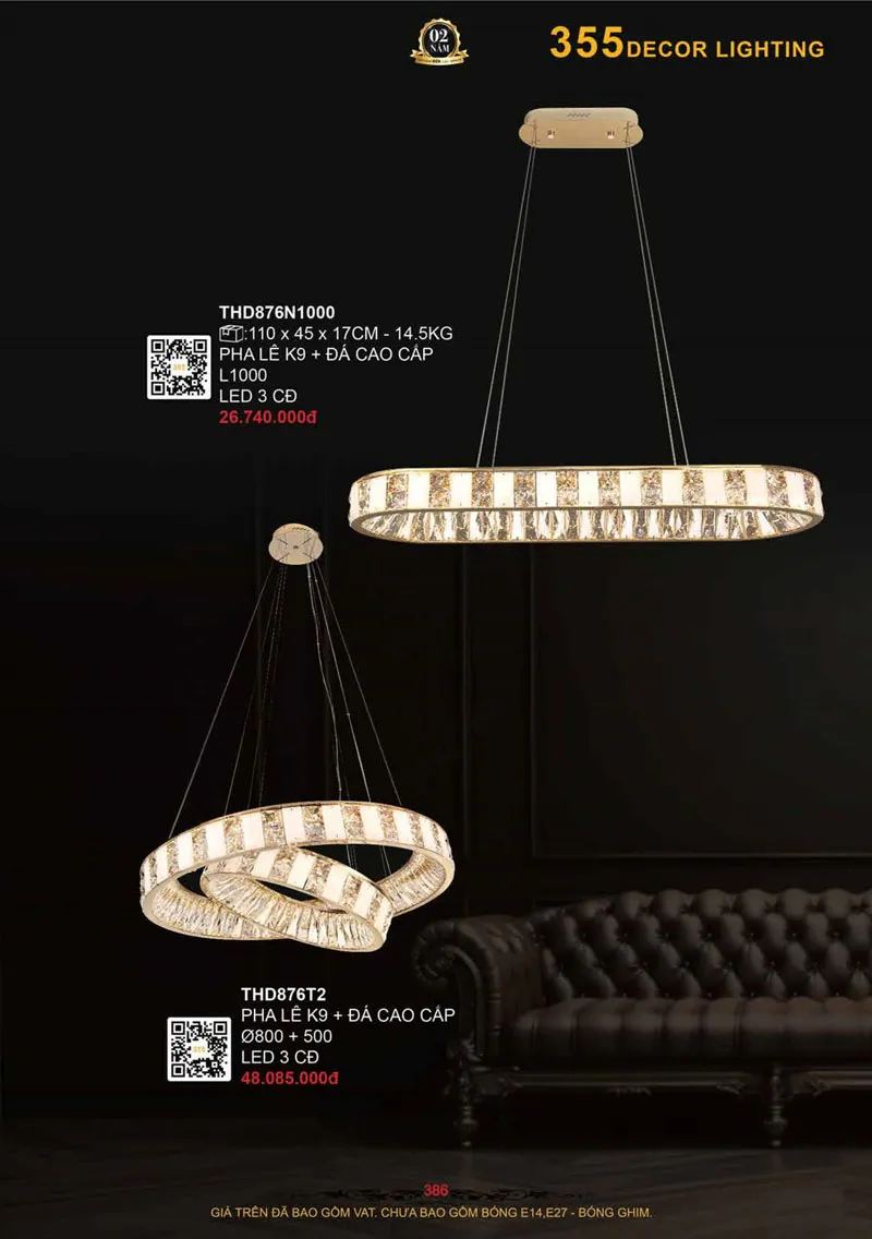 Catalogue Đèn Trang Trí 355 Decor 2026 - Trang 387)