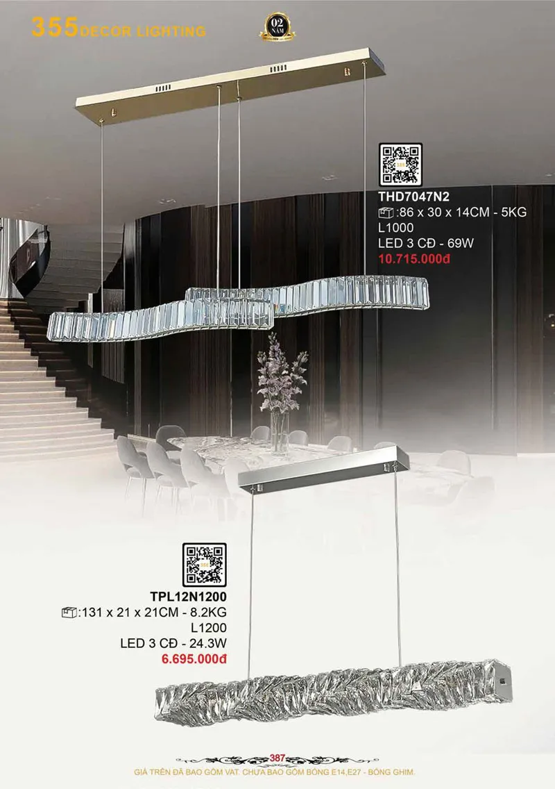 Catalogue Đèn Trang Trí 355 Decor 2026 - Trang 388)