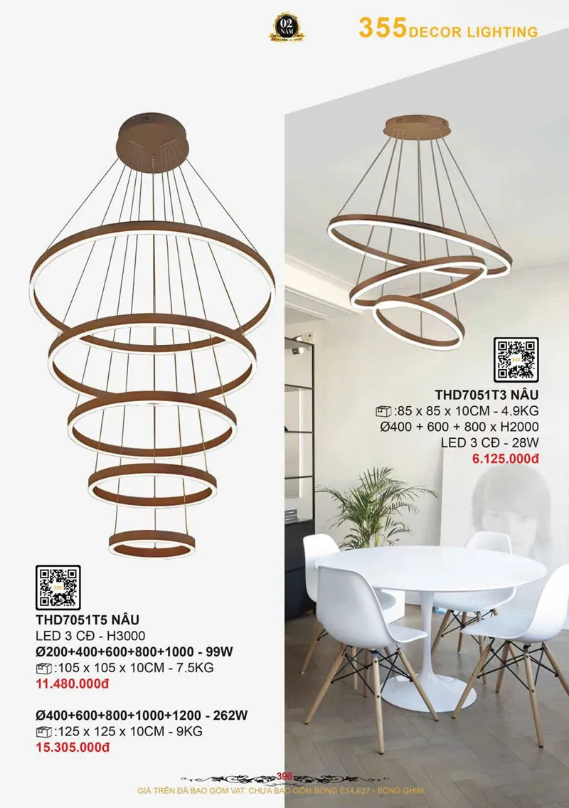 Catalogue Đèn Trang Trí 355 Decor 2026 - Trang 397)
