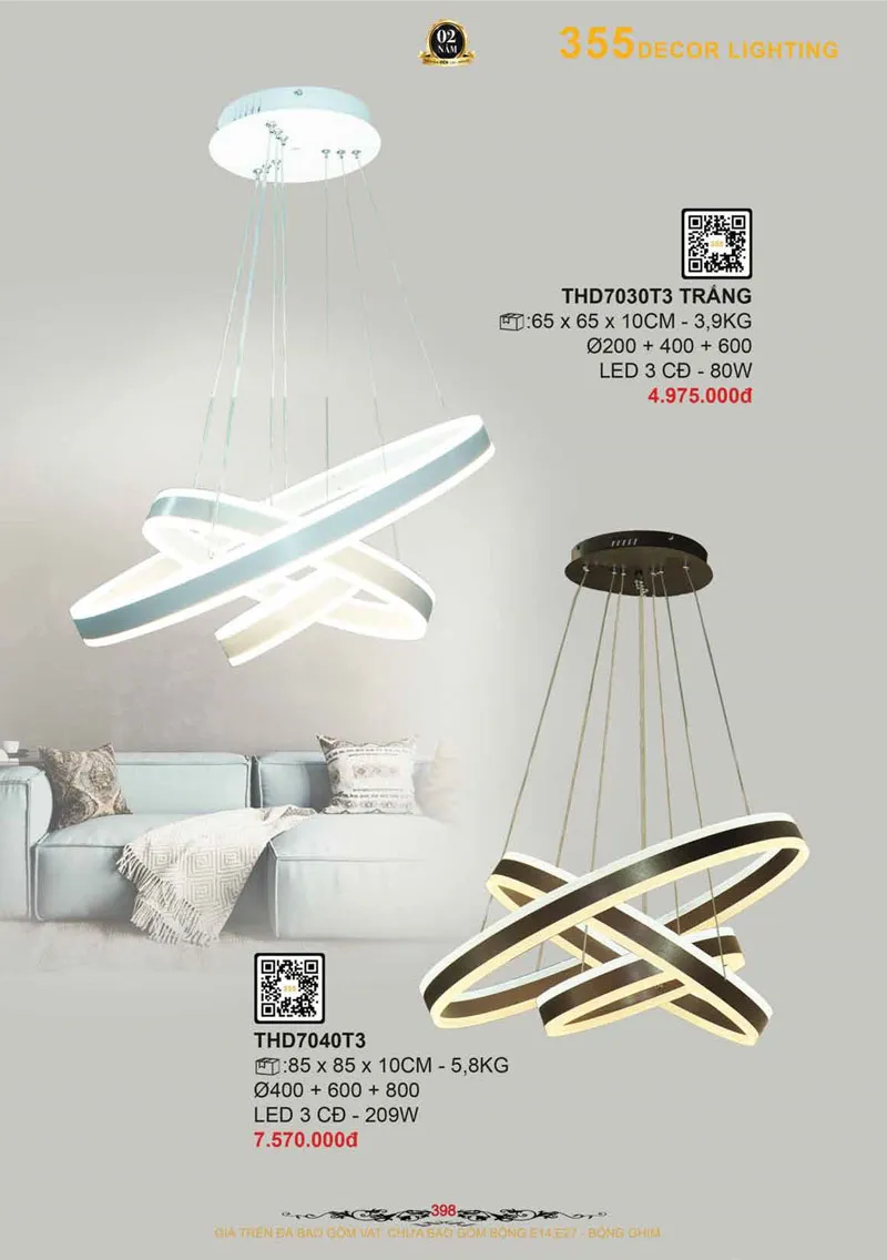 Catalogue Đèn Trang Trí 355 Decor 2026 - Trang 399)