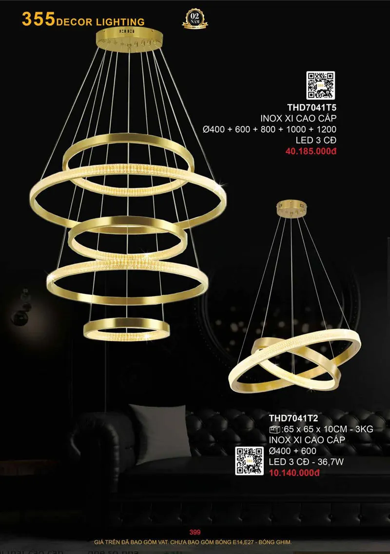 Catalogue Đèn Trang Trí 355 Decor 2026 - Trang 400)