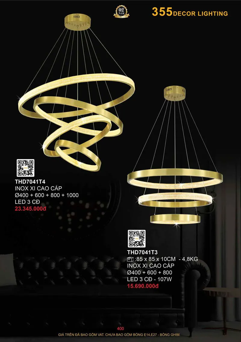 Catalogue Đèn Trang Trí 355 Decor 2026 - Trang 401)
