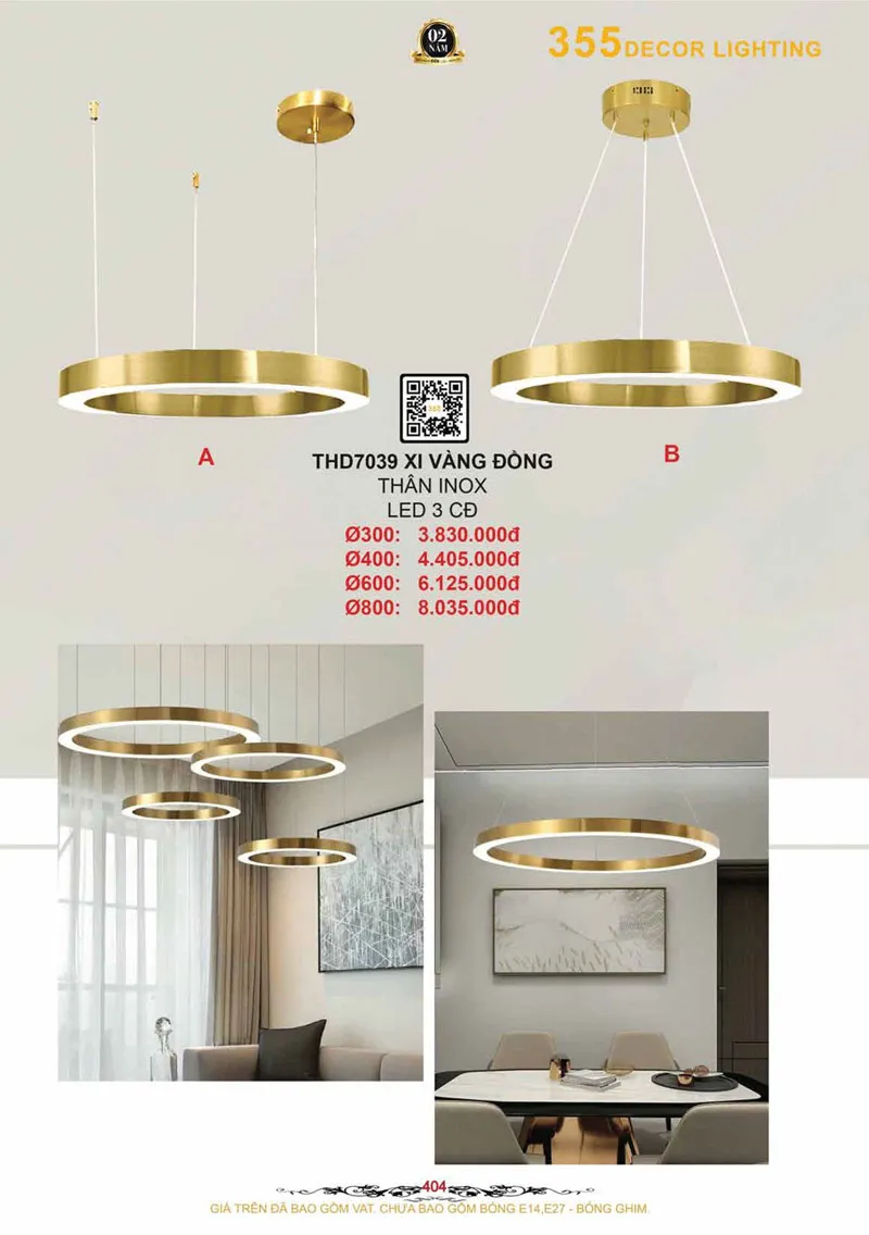 Catalogue Đèn Trang Trí 355 Decor 2026 - Trang 405)