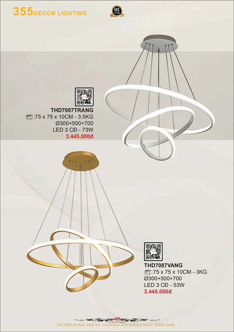 Catalogue Đèn Trang Trí 355 Decor 2026 - Trang 406)