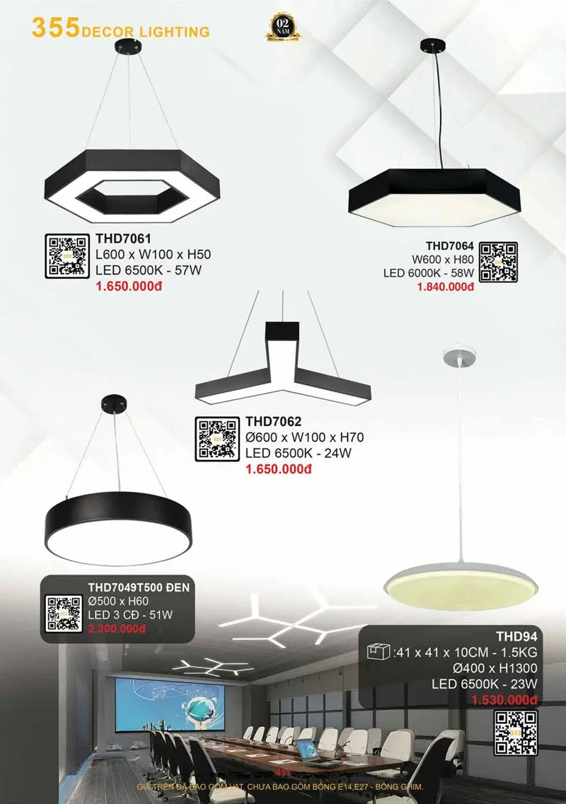 Catalogue Đèn Trang Trí 355 Decor 2026 - Trang 412)