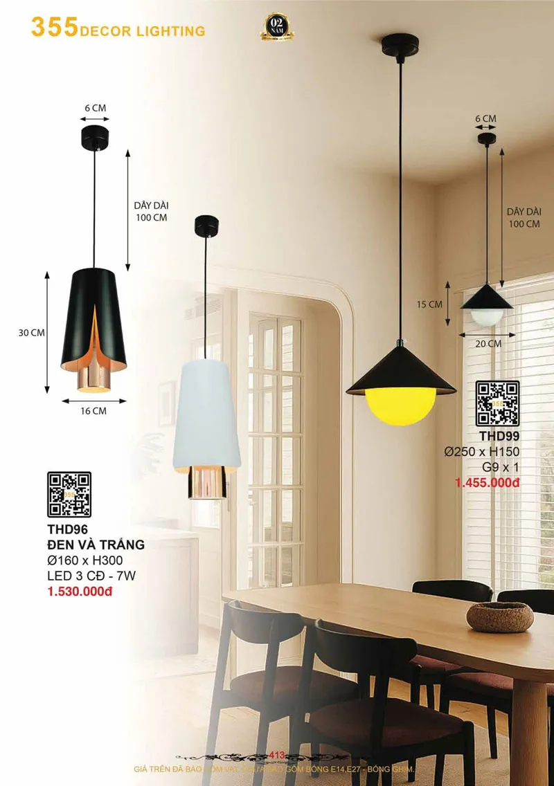 Catalogue Đèn Trang Trí 355 Decor 2026 - Trang 414)