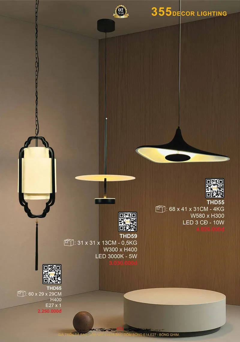 Catalogue Đèn Trang Trí 355 Decor 2026 - Trang 415)
