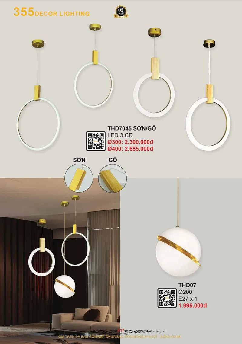 Catalogue Đèn Trang Trí 355 Decor 2026 - Trang 418)