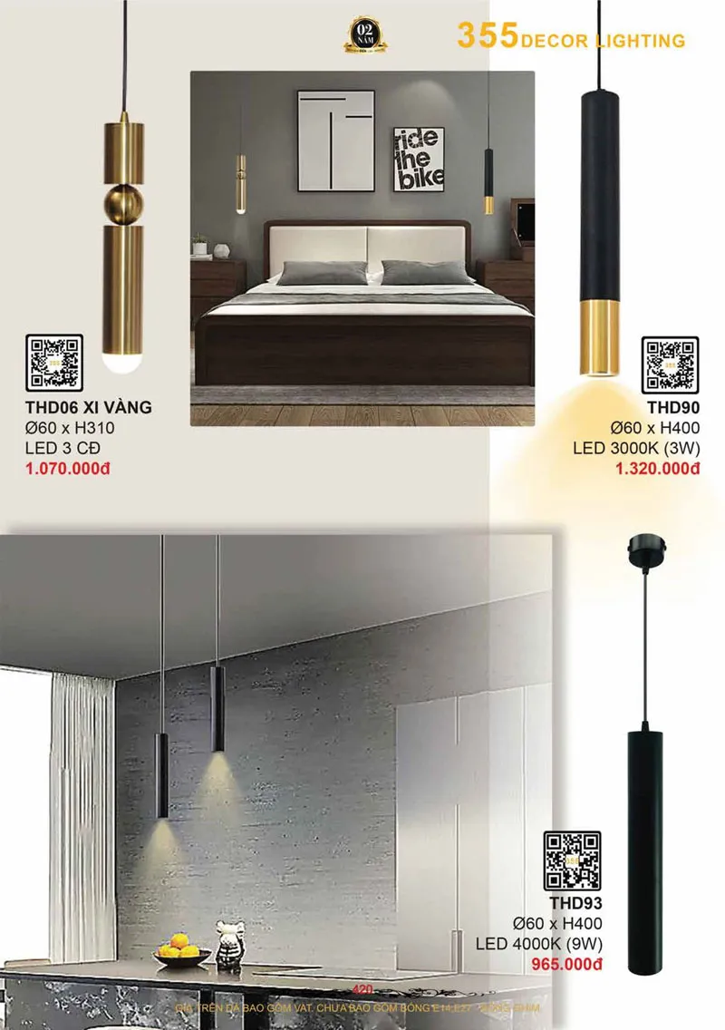 Catalogue Đèn Trang Trí 355 Decor 2026 - Trang 421)
